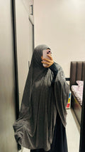 Cotton Grey Texture Khimar