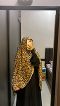 Lycra Leopard Print Khimar