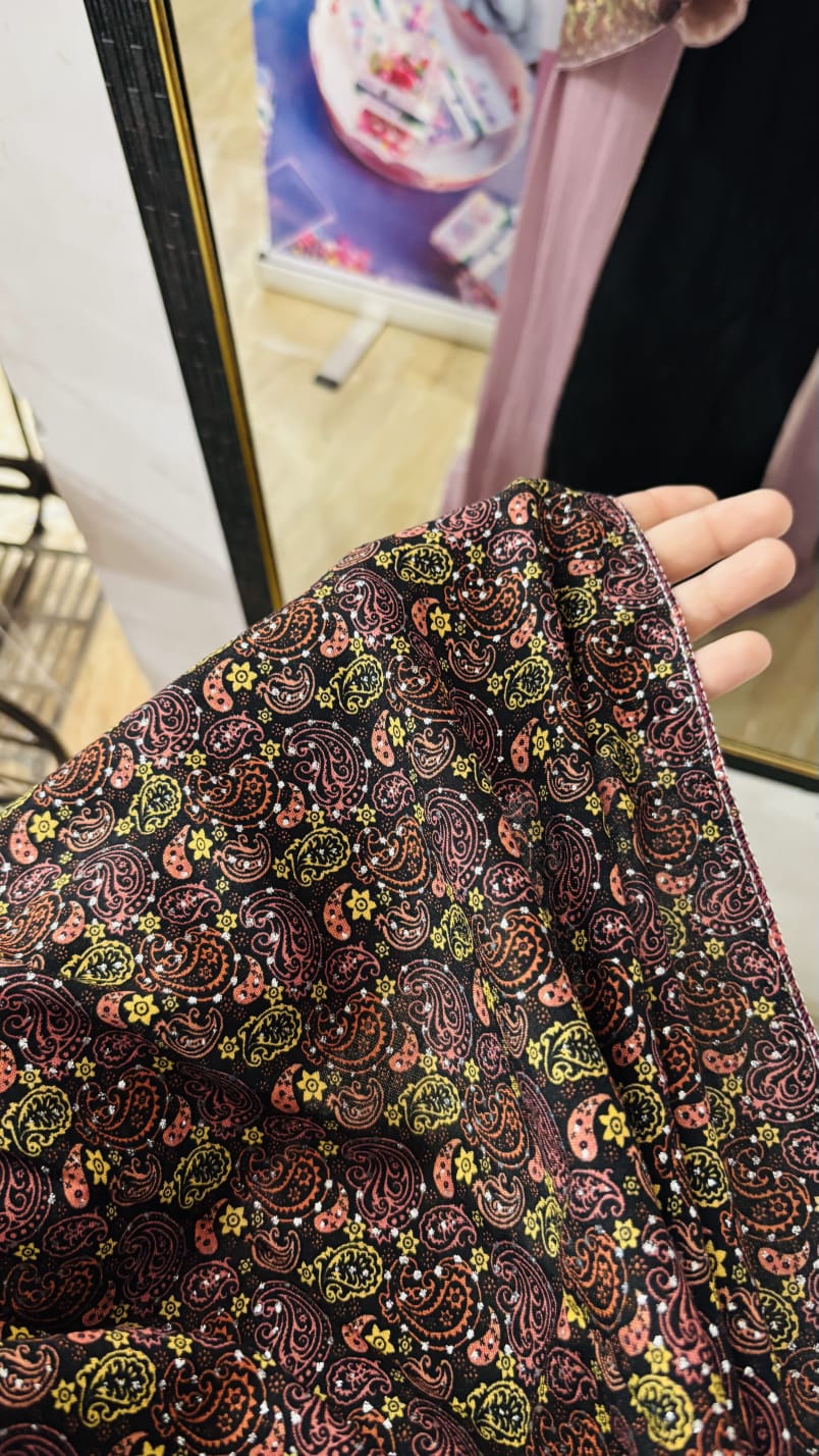Printed Namaz dupatta with Shimmer