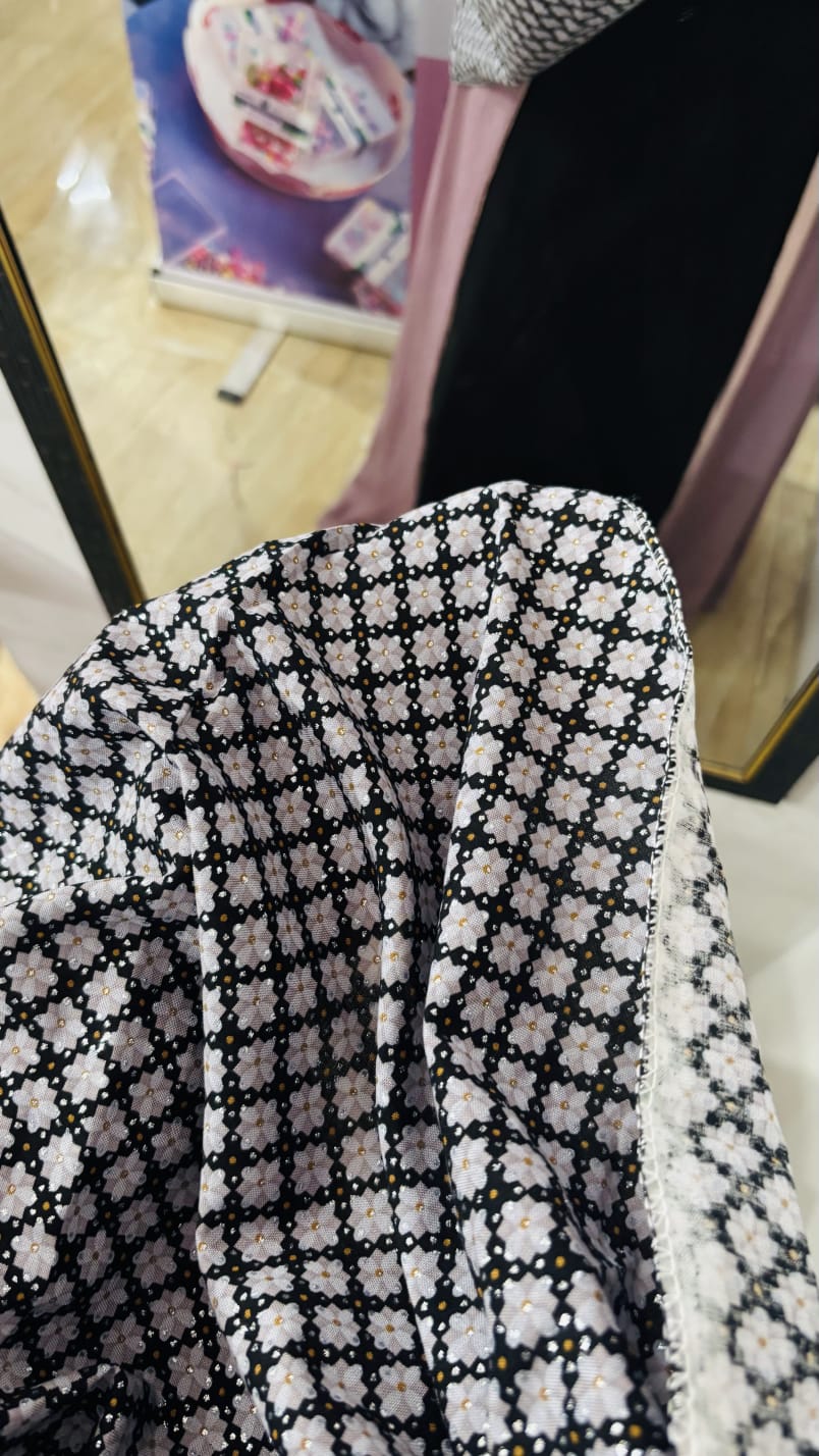Printed Namaz dupatta with Shimmer