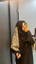 Black & printed Elegant Designer Embroidered dupatta