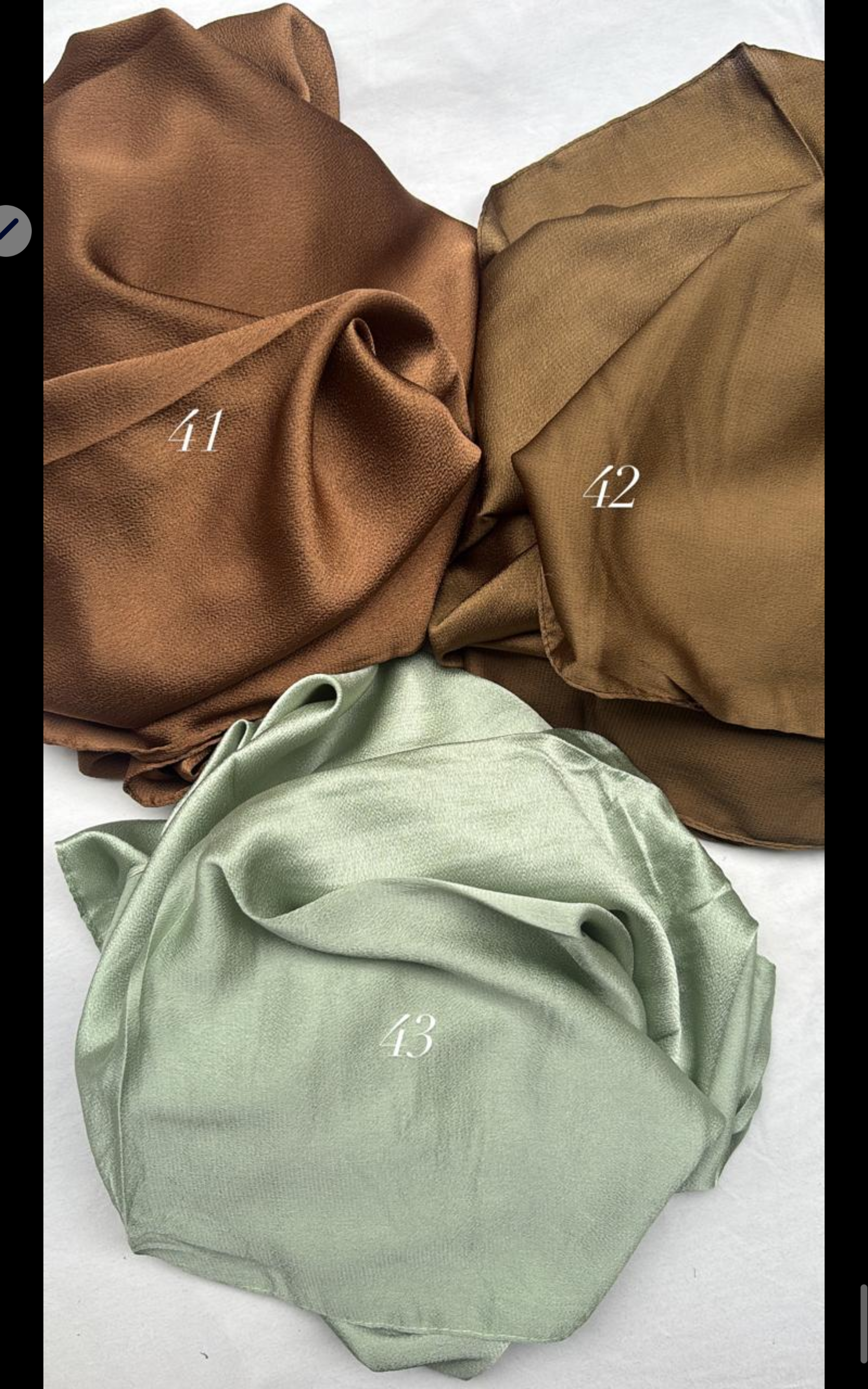 Bubble satin hijabs