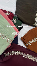Stone Hijab with stone lace one side