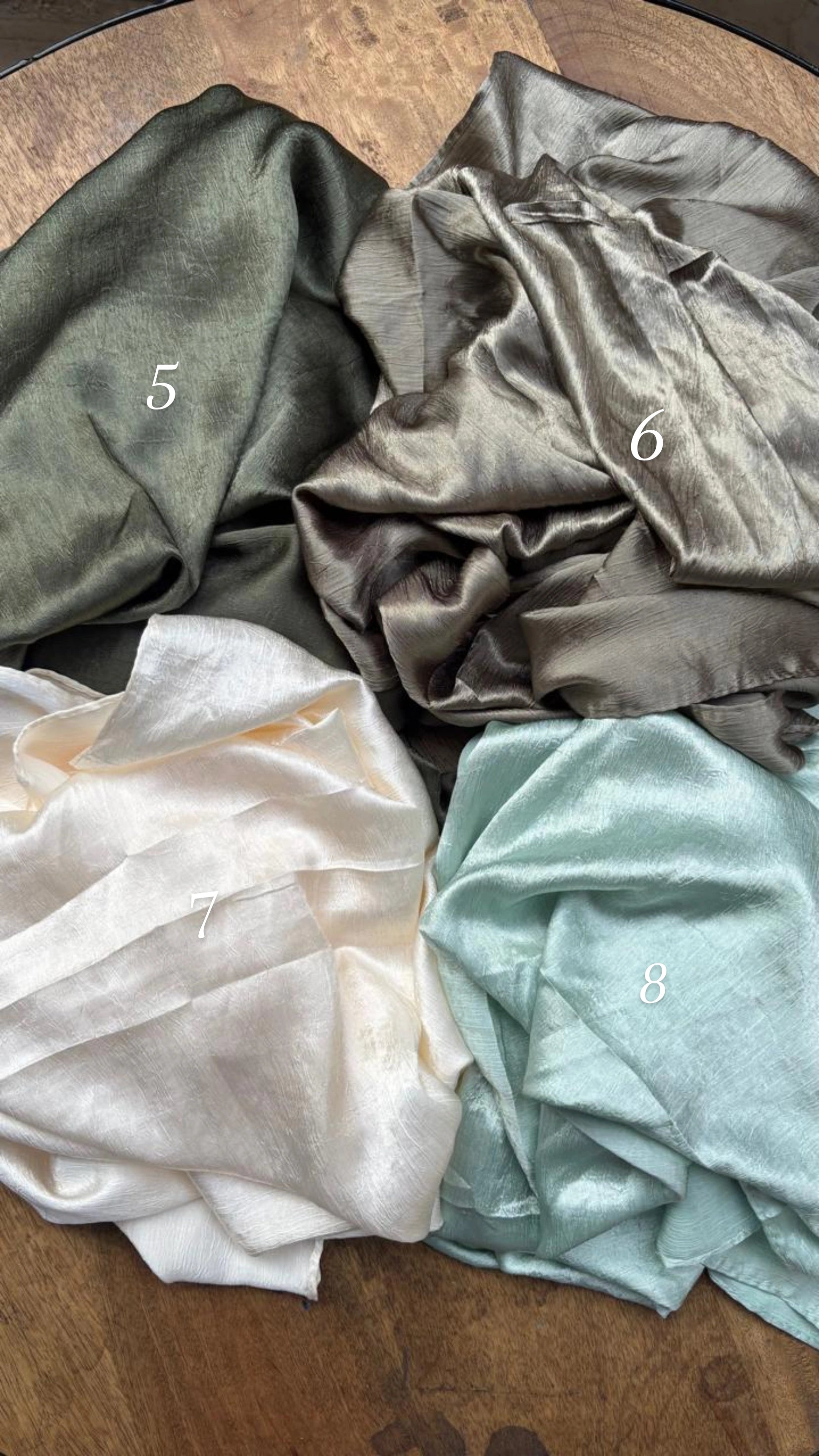 Marble satin hijabs