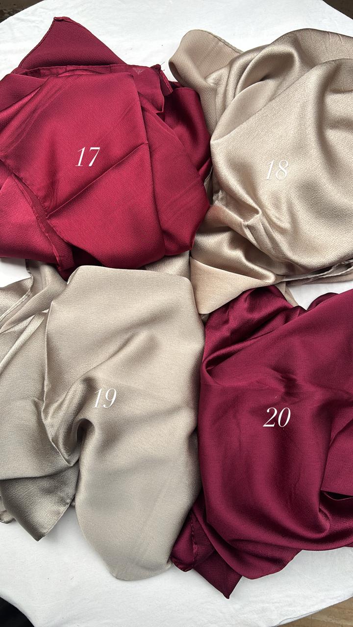 Bubble satin hijabs