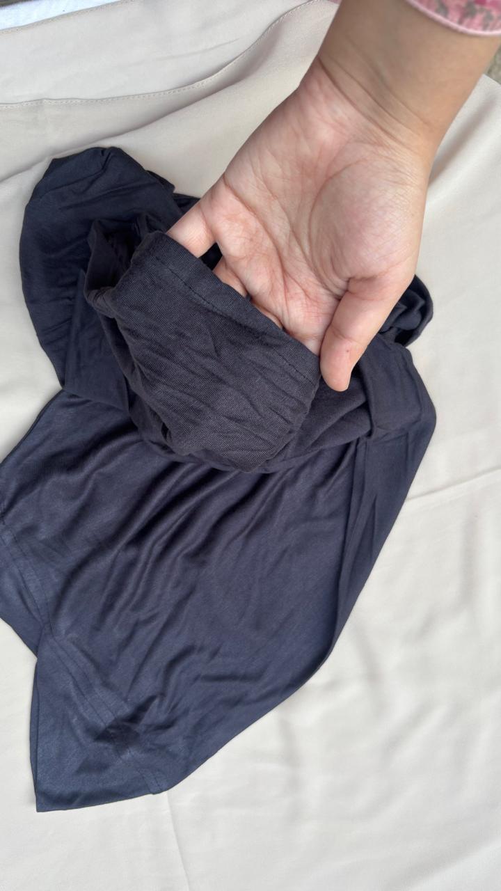 Kids Khimar - Smokey Grey Cotton Hosiery