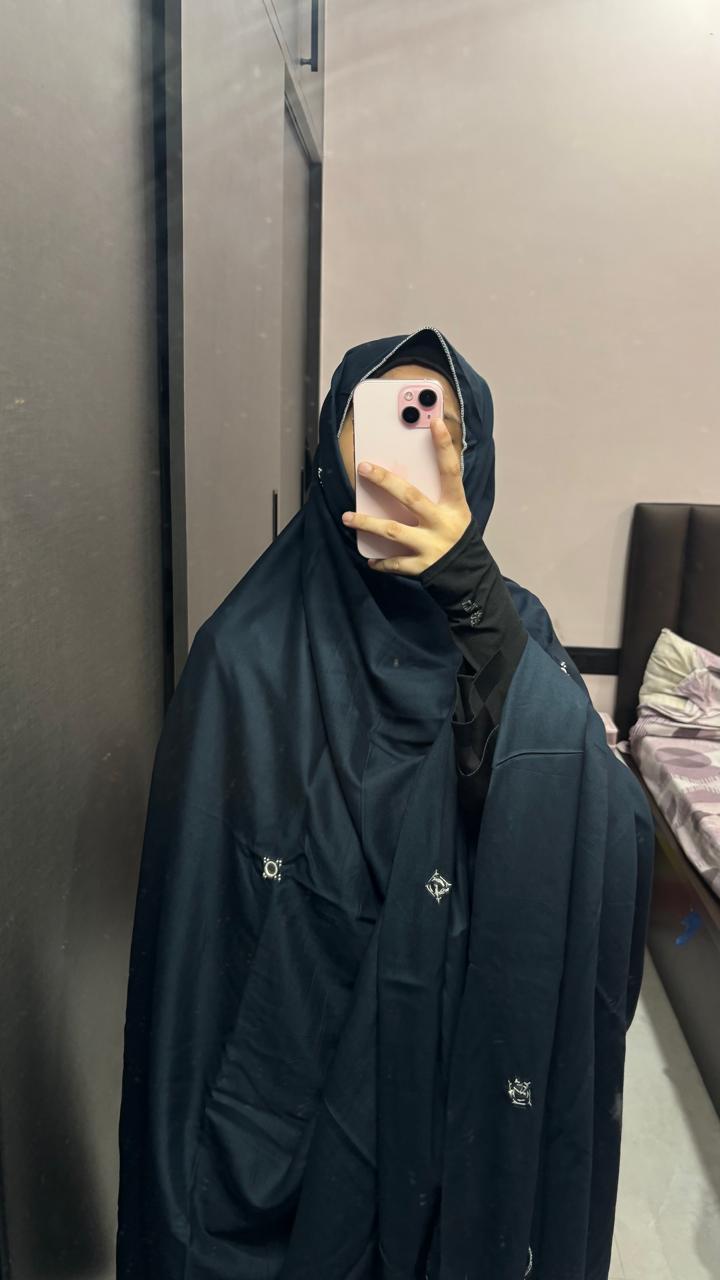Navy blue handwork big size chadar