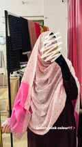 Pink designer embroidered dupatta dupatta
