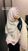 Embroidered cotton dupatta