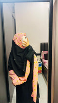 Black & Pink cotton designer dupatta