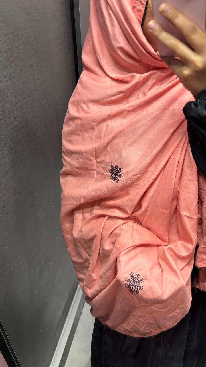 Peach & Black handwork big size Chadar