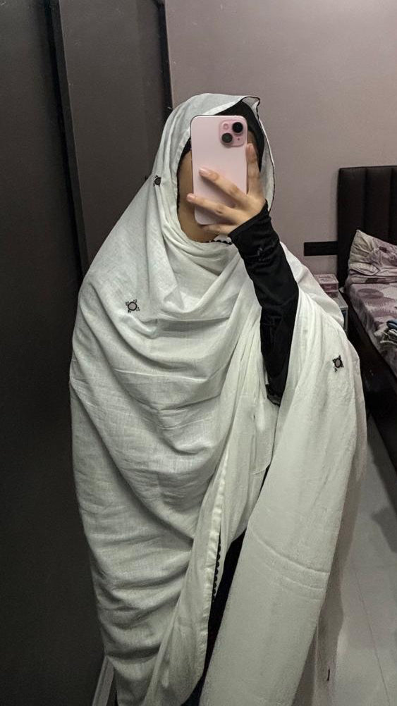 White & Black handwork big size chadar