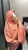 Peach & Black handwork big size Chadar
