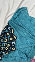 Kids Khimar - Green with Black Printed