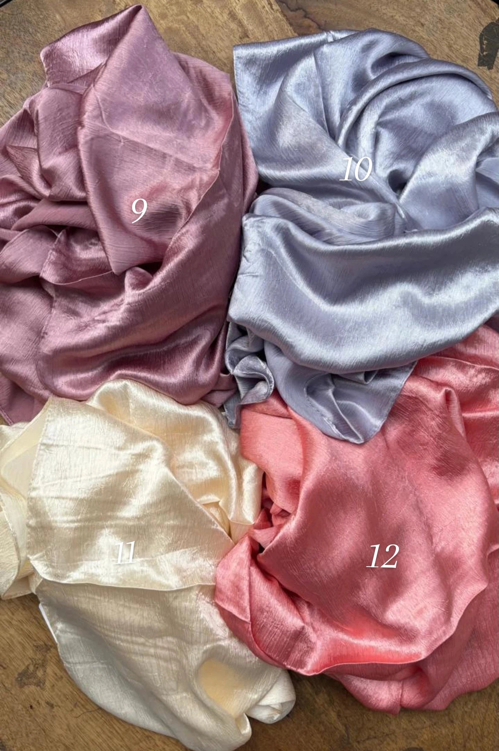 Marble satin hijabs