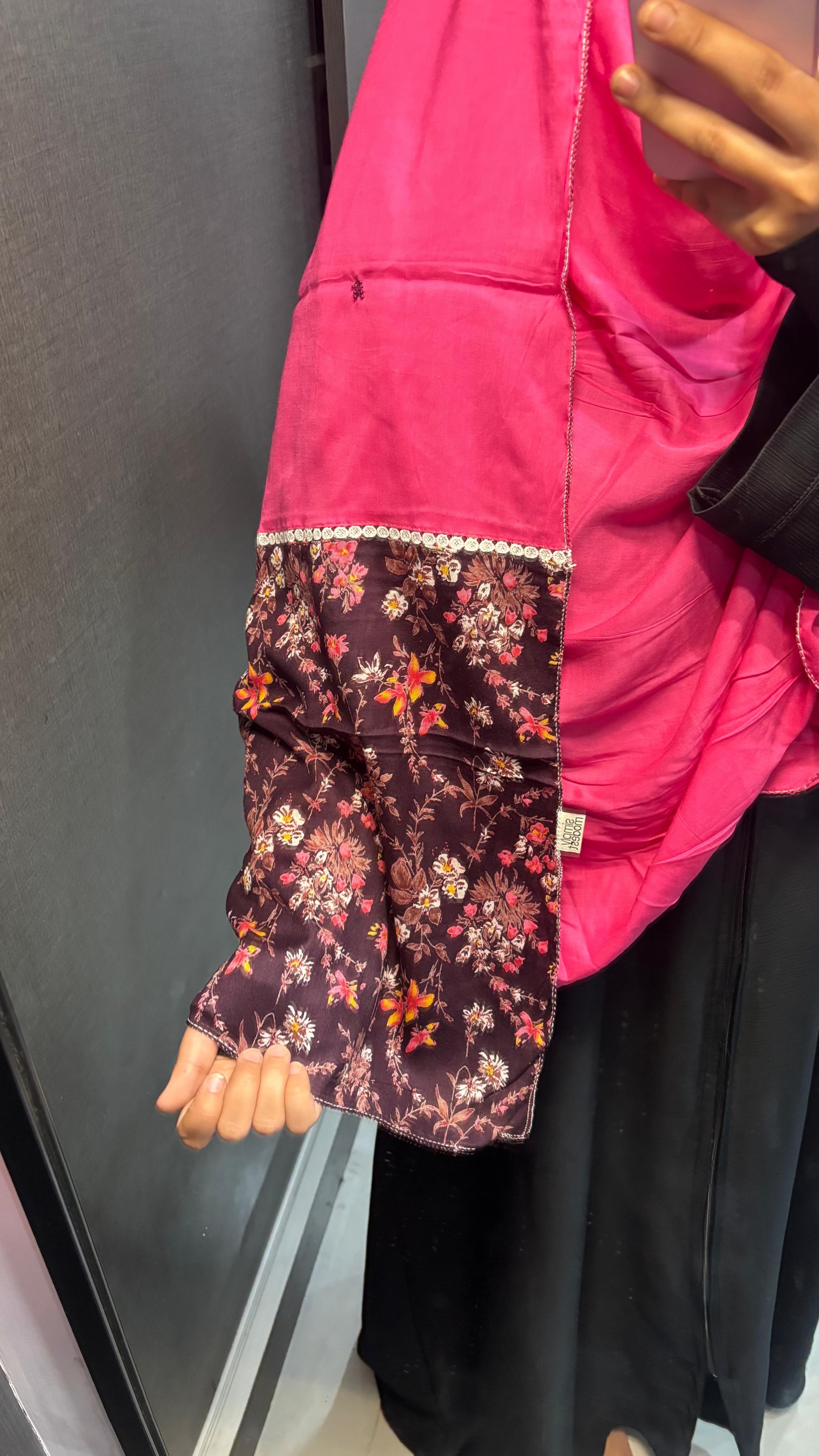 Beautiful Pink & Purple Designer Dupatta