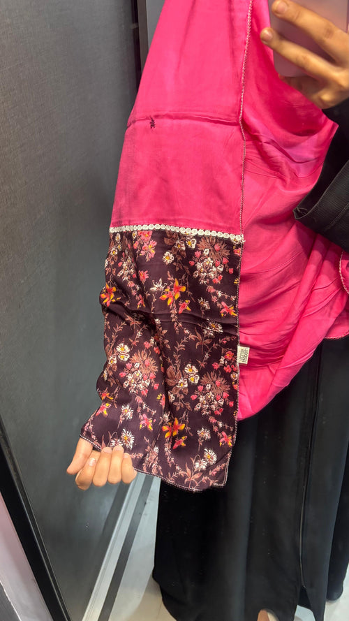 Beautiful Pink & Purple Designer Dupatta