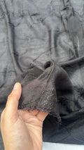 Black Embroidered Cotton Hijab - 2 meters