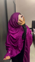 Basic Embroidered dupatta - violet