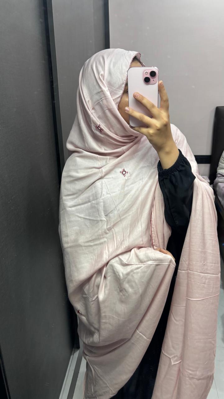 Pink & Maroon handwork big size chadar