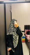 Black & White Rayon designer dupatta