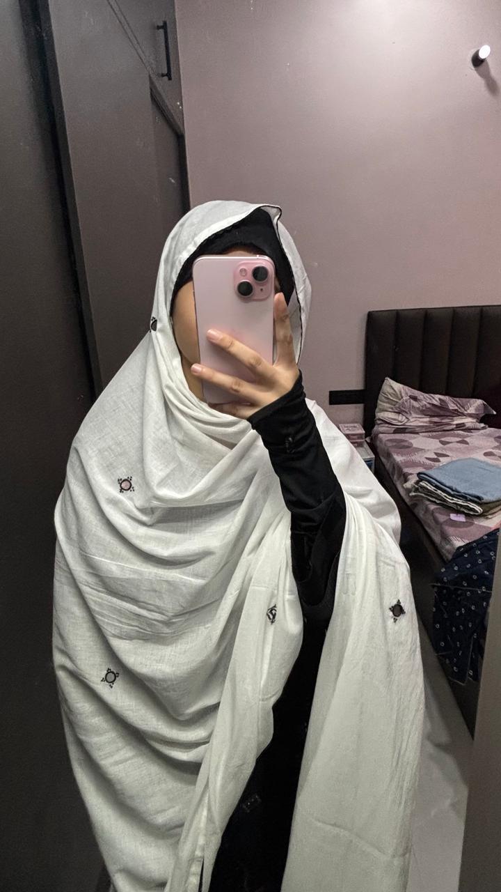 White & Black handwork big size chadar