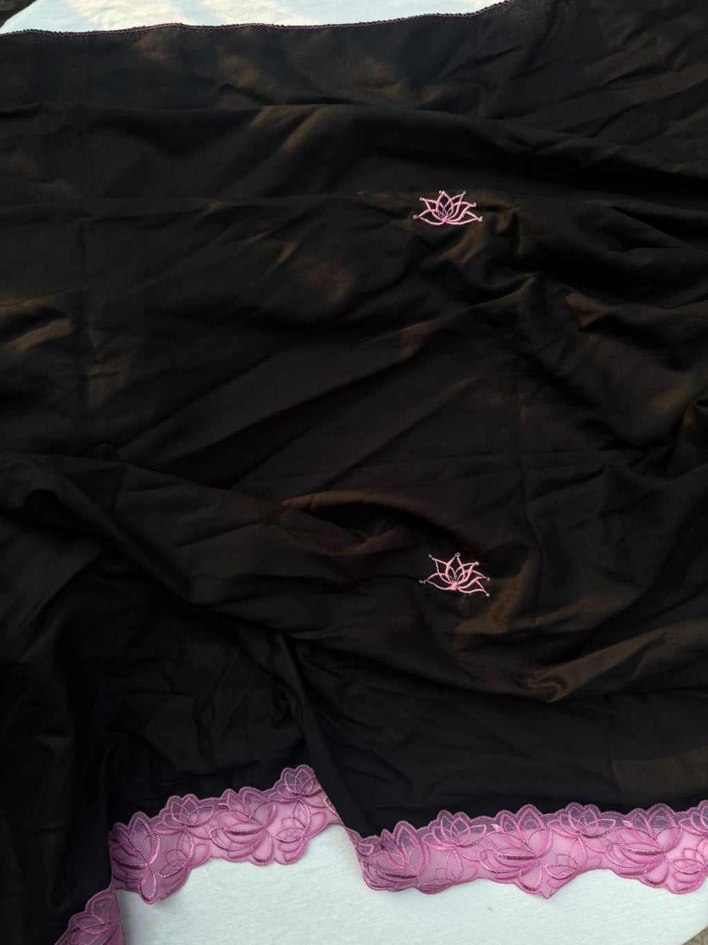 Embroidered Black dupatta