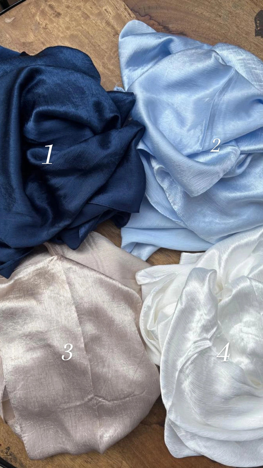 Marble satin hijabs
