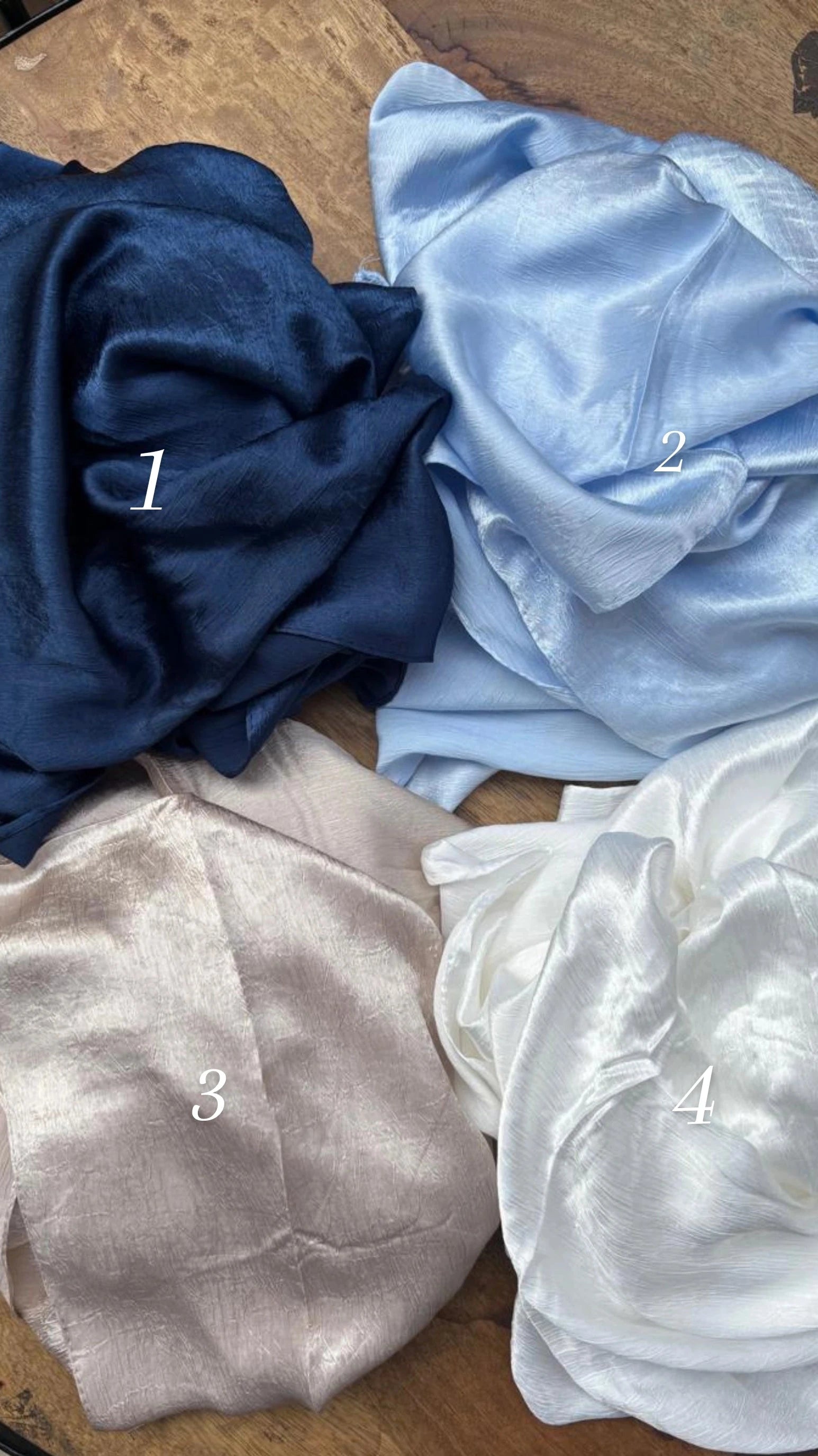 Marble satin hijabs