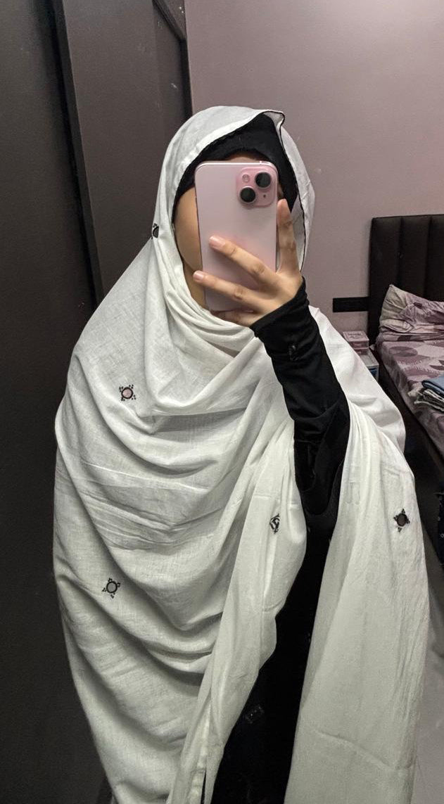 White & Black handwork big size chadar