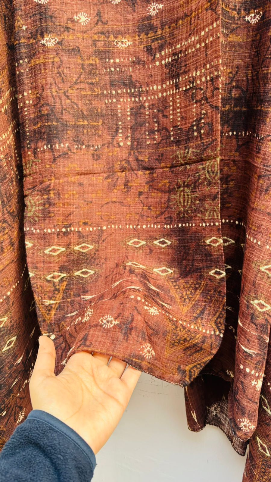 Printed Brown dupatta