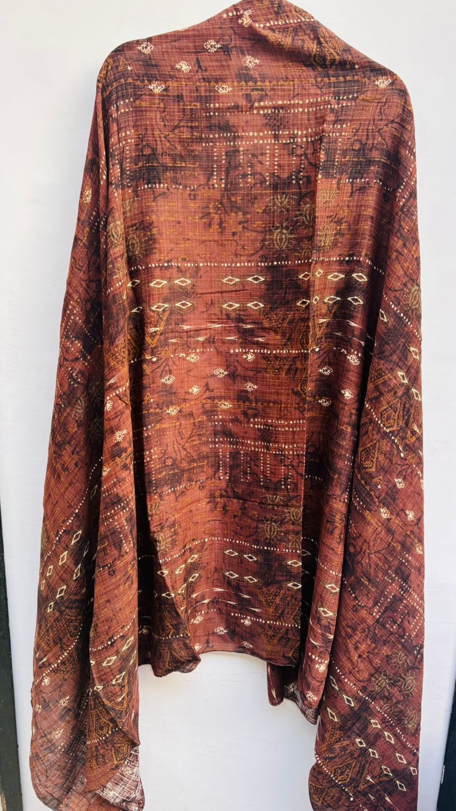 Printed Brown dupatta