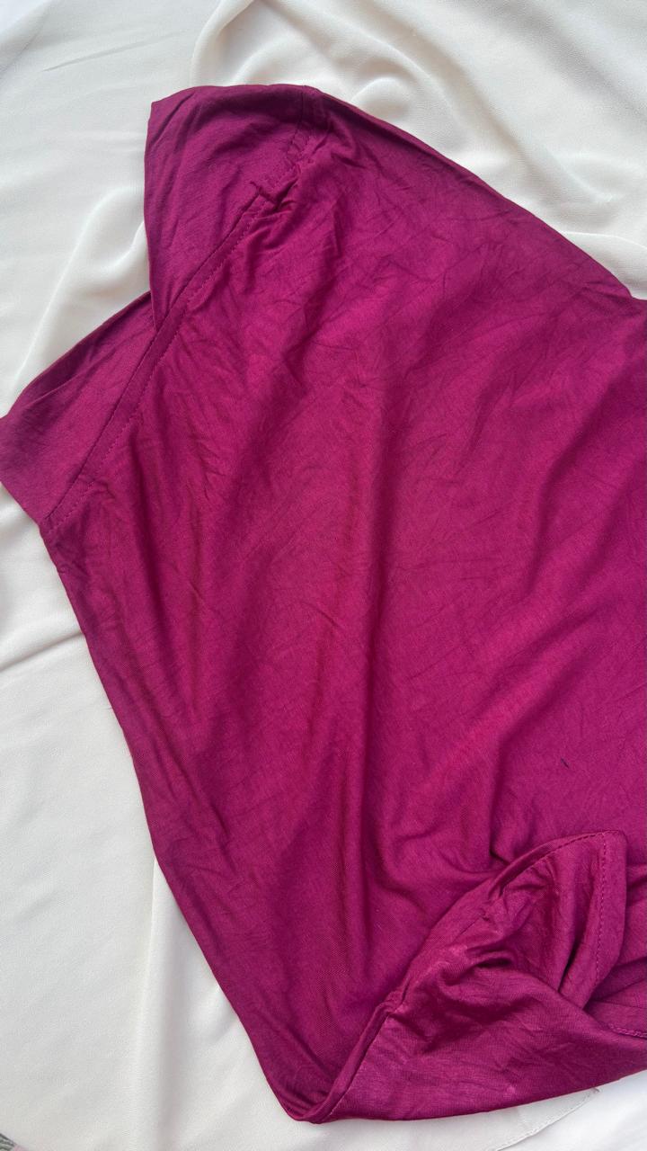 Kids Khimar - Maroon Cotton Hosiery